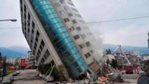 Edificio inclinado terremoto taiwan